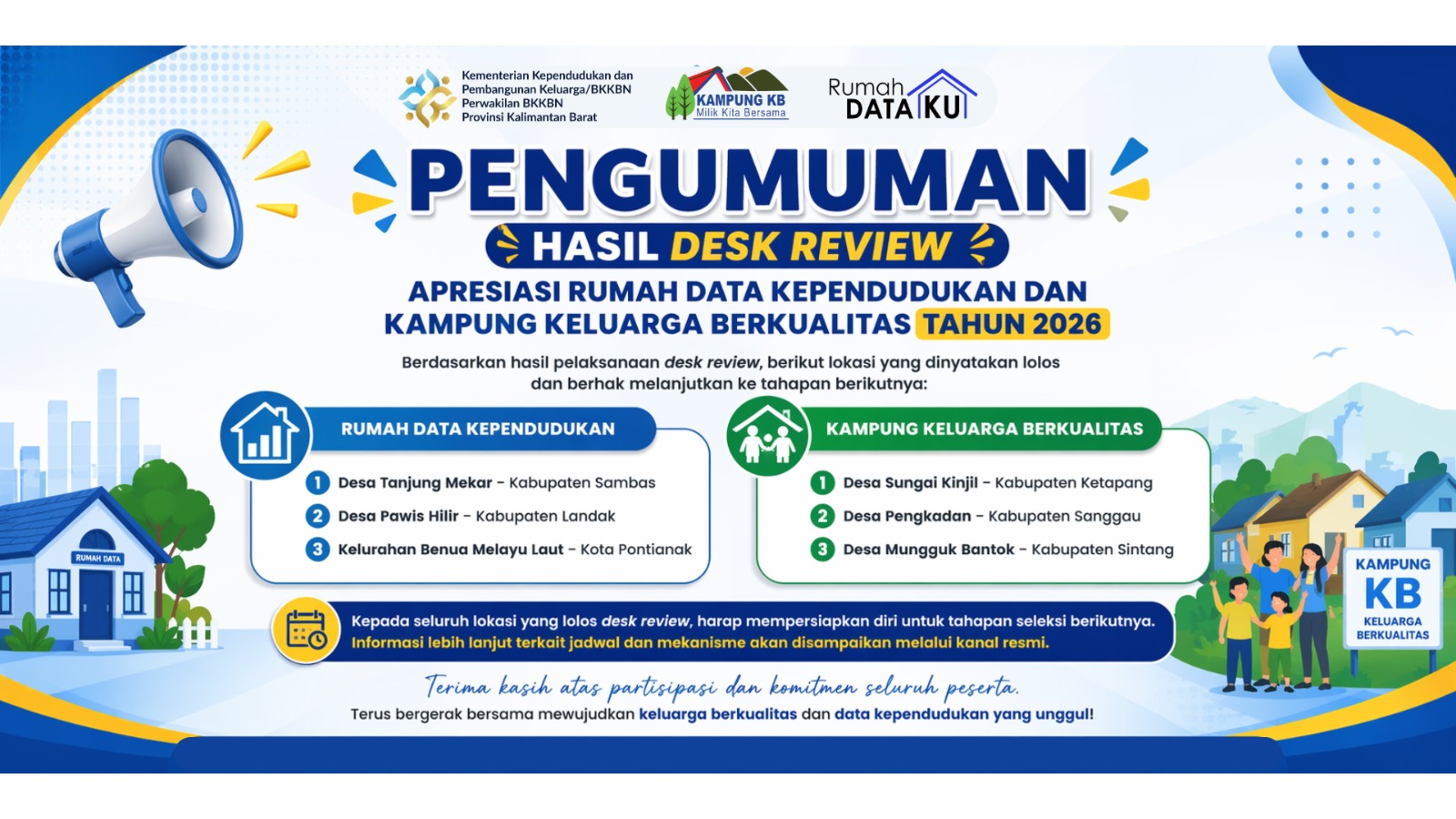 APRESIASI RUMAH DATA KEPENDUDUKAN DAN KAMPUNG KELUARGA BERKUALITAS TAHUN 2026