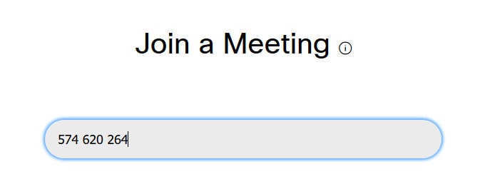 masukan meeting number